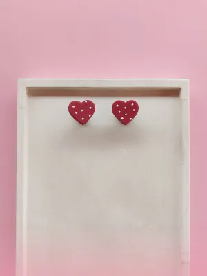 DOTS  valentin bordó bedugós szív fülbevaló