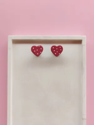 DOTS  valentin bordó bedugós szív fülbevaló