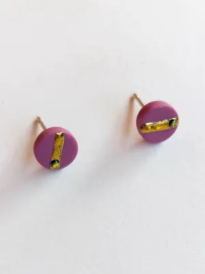 MINI rózsaszín bedugós fülbevaló