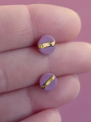 MINI rózsaszín bedugós fülbevaló