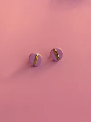 MINI rózsaszín bedugós fülbevaló