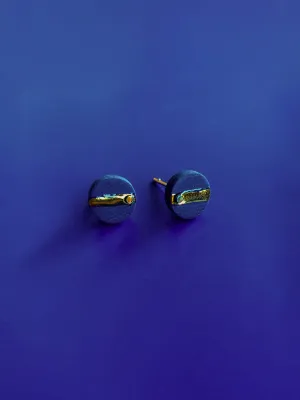 MINI sötétkék bedugós fülbevaló