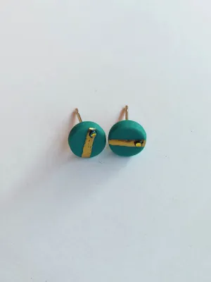 MINI petrokék bedugós fülbevaló