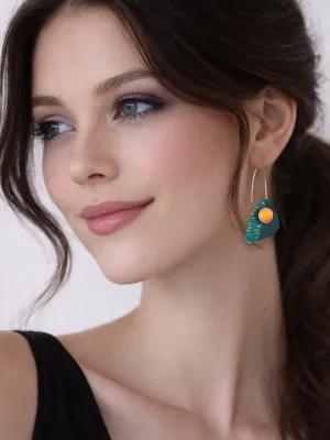 OCELLE petrolkék fülbevaló