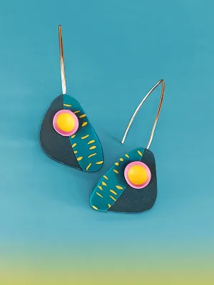 OCELLE petrolkék fülbevaló