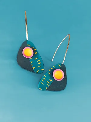 OCELLE petrolkék fülbevaló