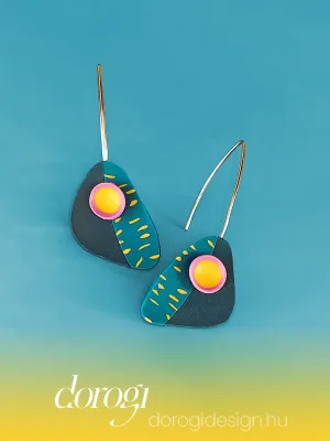 OCELLE petrolkék fülbevaló