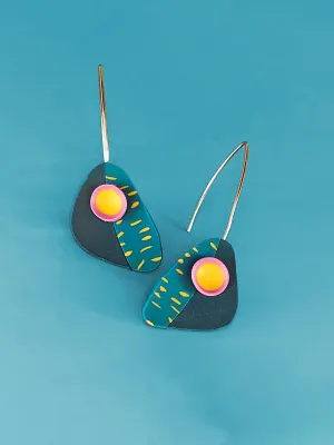 OCELLE petrolkék fülbevaló