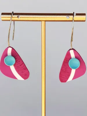 OCELLE magenta fülbevaló