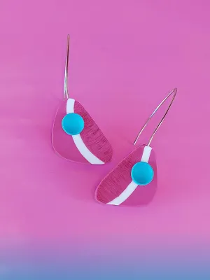 OCELLE magenta fülbevaló