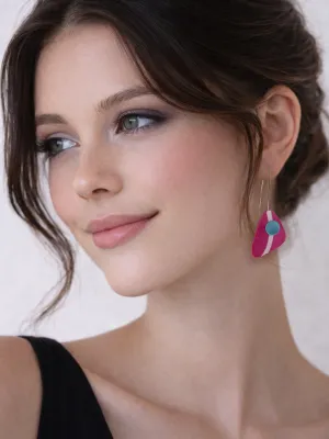 OCELLE magenta fülbevaló