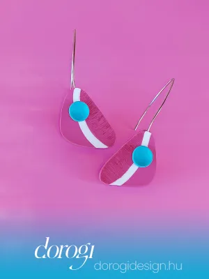 OCELLE magenta fülbevaló