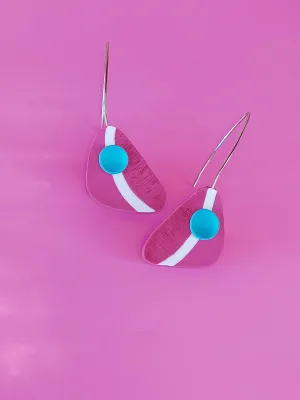 OCELLE magenta fülbevaló