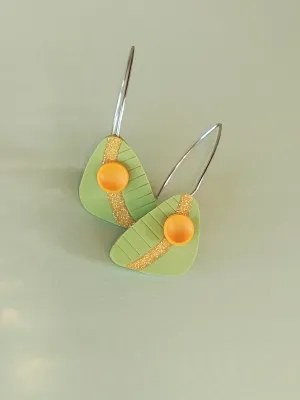 OCELLE pisztáciazöld fülbevaló