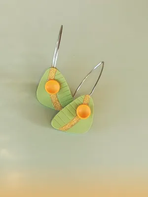 OCELLE pisztáciazöld fülbevaló