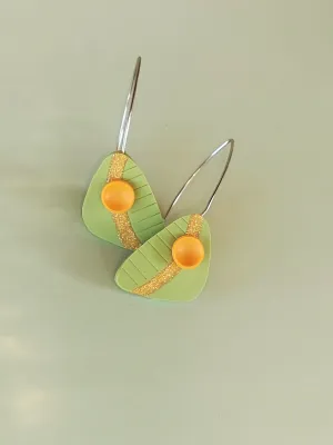 OCELLE pisztáciazöld fülbevaló