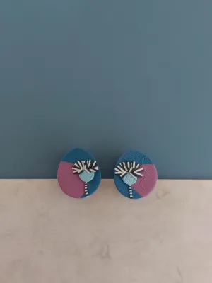 PIXIE kék bedugós fülbevaló