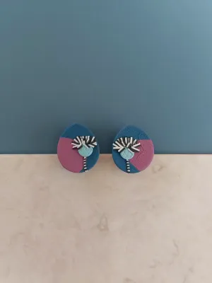 PIXIE kék bedugós fülbevaló