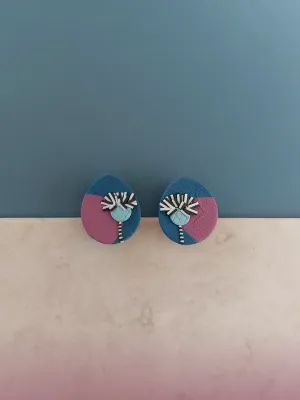 PIXIE kék bedugós fülbevaló