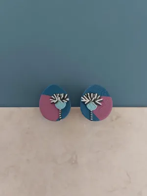 PIXIE kék bedugós fülbevaló