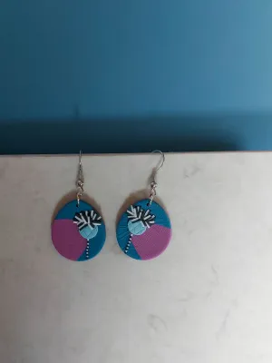 PIXIE kék lógós fülbevaló