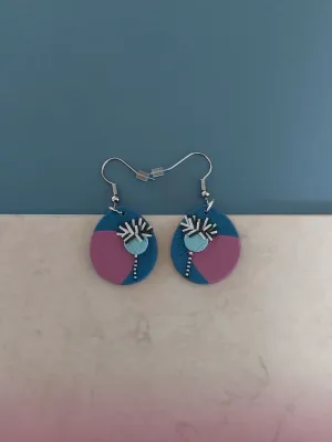 PIXIE kék lógós fülbevaló