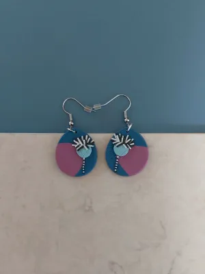 PIXIE kék lógós fülbevaló