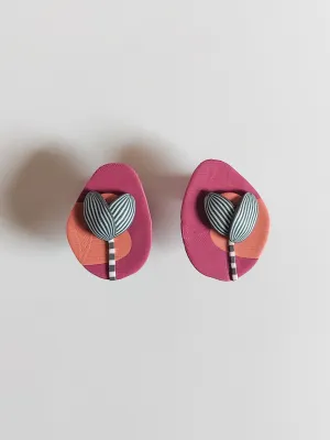 PIXIE bordó bedugós fülbevaló