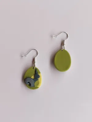 PIXIE zöld lógós fülbevaló