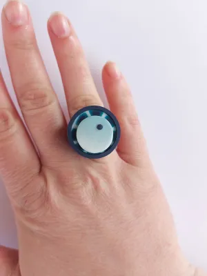 PLAY kinetikus egyedi gyűrű kék színben