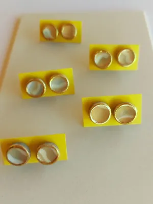 STRATA sárga és arany bedugós fülbevaló