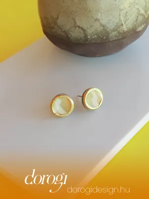 STRATA sárga és arany bedugós fülbevaló