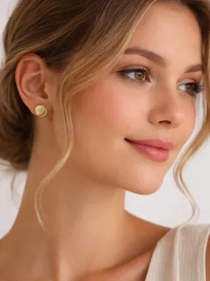 STRATA sárga és arany bedugós fülbevaló