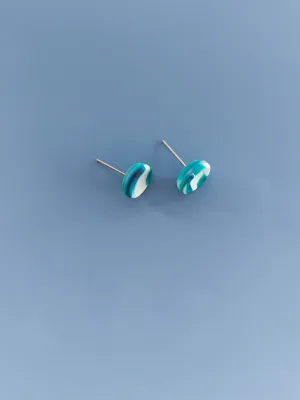 STRATA türkiz és fehér bedugós fülbevaló