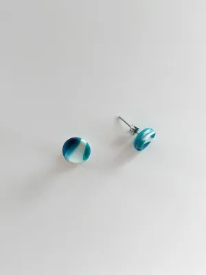 STRATA türkiz és fehér bedugós fülbevaló