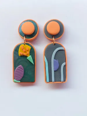 SWITCH 2 oldalas art deco fülbevaló