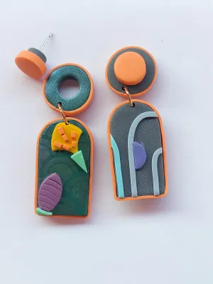 SWITCH 2 oldalas art deco fülbevaló