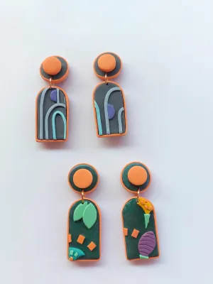 SWITCH 2 oldalas art deco fülbevaló