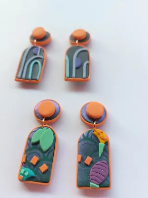 SWITCH 2 oldalas art deco fülbevaló