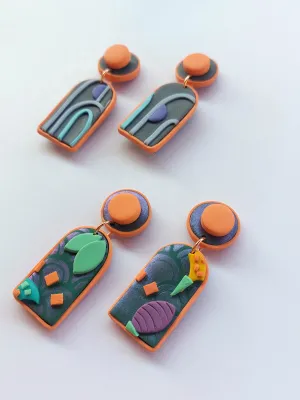 SWITCH 2 oldalas art deco fülbevaló