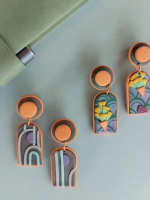 SWITCH 2 oldalas art deco fülbevaló