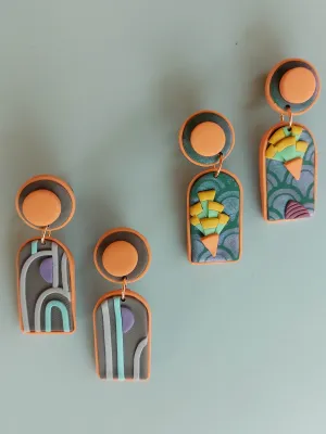 SWITCH 2 oldalas art deco fülbevaló