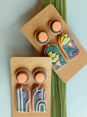 SWITCH 2 oldalas art deco fülbevaló