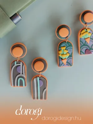 SWITCH 2 oldalas art deco fülbevaló