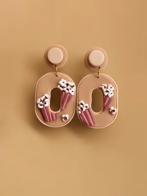 SWITCH 2 oldalas pisztáciás és popcornos fülbevaló