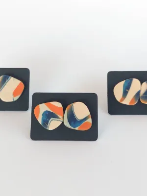 URBAN ECHO absztrakt mintás bedugós fülbevaló