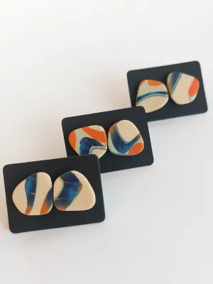 URBAN ECHO absztrakt mintás bedugós fülbevaló