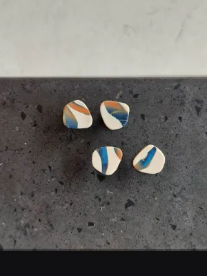 URBAN ECHO absztrakt mintás bedugós fülbevaló