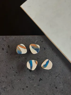 URBAN ECHO absztrakt mintás bedugós fülbevaló