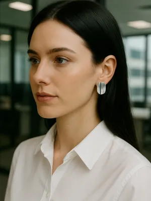 URBAN ECHO csíkos kapszulla fülbevaló